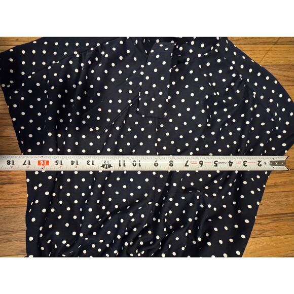 Vintage 1960 IGLWU made dress -Blue and White Polka Dot - Picture 12 of 15